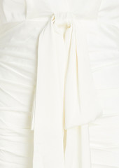 Ronny Kobo - Ruched cutout satin mini dress - White - S