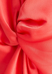Ronny Kobo - Samra cutout knotted satin maxi dress - Orange - L