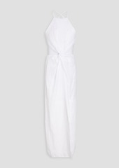 Ronny Kobo - Sero twisted cutout linen maxi dress - White - XS