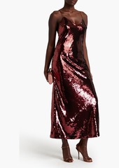 Ronny Kobo - Shelly sequined metallic woven maxi dress - Burgundy - S