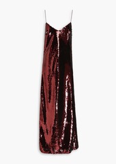 Ronny Kobo - Shelly sequined metallic woven maxi dress - Burgundy - S