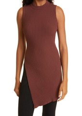 Ronny Kobo Belicia Ribbed Sleeveless Tunic Sweater in Bitter Chocolate at Nordstrom