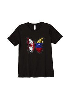 Roots Canada and Venezuela Mix Butterfly Half Canadian Venezuelan Premium T-Shirt