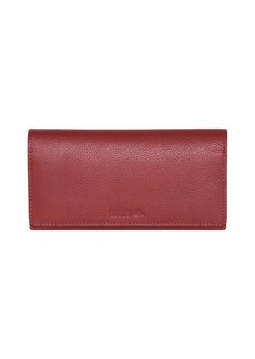 Roots Ladies Large Clutch Wallet w/ Removable Checkbook - Red