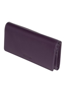 Roots Ladies Leather Expander Clutch Wallet - Purple