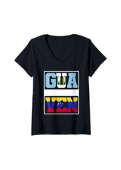 Roots Womens Half Guatemalan Venezuelan Mix Heritage Guatemala Venezuela V-Neck T-Shirt