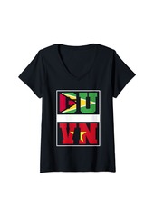 Roots Womens Half Guyanese half Vietnamese Mixed Heritage Guyana Vietnam V-Neck T-Shirt