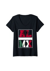 Roots Womens Half Mexican half Albanian Mixed Heritage Albanian Mexican V-Neck T-Shirt