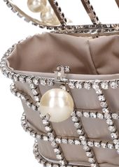 Rosantica Holly Crystal & Pearl Top Handle Bag