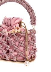 Rosantica Mini Holli Nodi Crystals Top Handle Bag