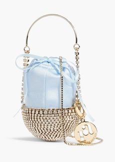 Rosantica - Baby Gizlahn crystal-embellished satin bucket bag - Blue - OneSize