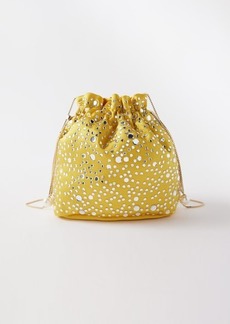 Rosantica - Selene Illusione Crystal-embellished Satin Handbag - Womens - Yellow