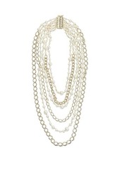 Rosantica Comedy faux-pearl and chain necklace