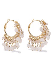 Rosantica Woman Verbier Gold-tone Quartz Hoop Earrings White