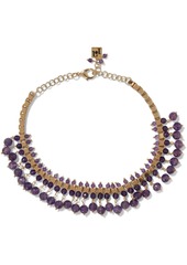 Rosantica Woman Verbier Gold-tone Quartz Necklace Purple