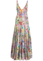 Rosie Assoulin Floral Print Stretch Viscose Long Dress