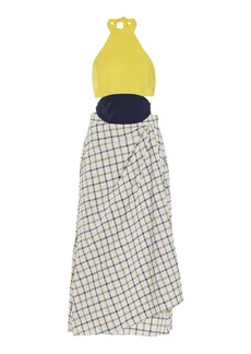 Rosie Assoulin - Exclusive Halter Neck Midi Dress - Multi - US 10 - Moda Operandi