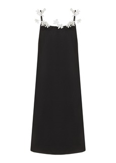 Rosie Assoulin - Floral-Embellished Silk Maxi Dress - Black - US 4 - Moda Operandi