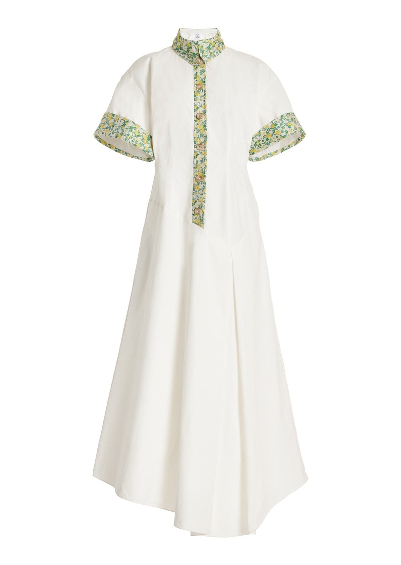Rosie Assoulin - Hippy Cotton Maxi Dress - White - US 10 - Moda Operandi