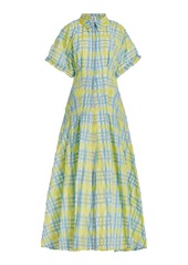 Rosie Assoulin - Jolly 'oliday Printed Cotton-Linen Shirt Dress - Plaid - US 0 - Moda Operandi