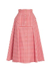 Rosie Assoulin - New Hippy Gingham Cotton Skirt - Print - US 6 - Moda Operandi
