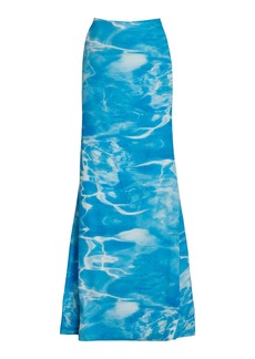 Rosie Assoulin - Printed Cotton-Silk Maxi Skirt - Blue - US 10 - Moda Operandi
