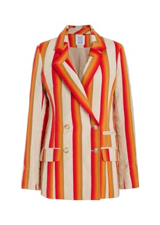 Rosie Assoulin - Striped Linen-Cotton Blazer Jacket - Print - US 8 - Moda Operandi