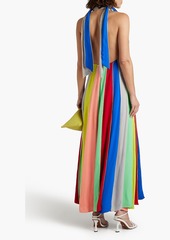 Rosie Assoulin - Striped silk-crepe halterneck maxi dress - Multicolor - US 2