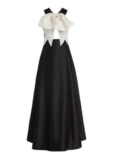 Rosie Assoulin - Women's Fleet Week Cotton-Silk Gown - Black/white - Moda Operandi