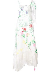 Rosie Assoulin floral print layered asymmetric slip dress