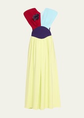 Rosie Assoulin In Full Bloom Colorblock Dress