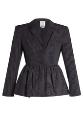 Rosie Assoulin Peplum-hem silk and wool-blend moire jacket