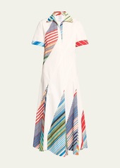 Rosie Assoulin Plot Twist Striped Polo Dress