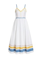 Rosie Assoulin The Undress Stripe-Trim A-Line Dress