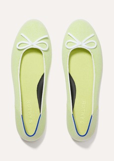 Rothy's Chartreuse Ballet Flat Bow