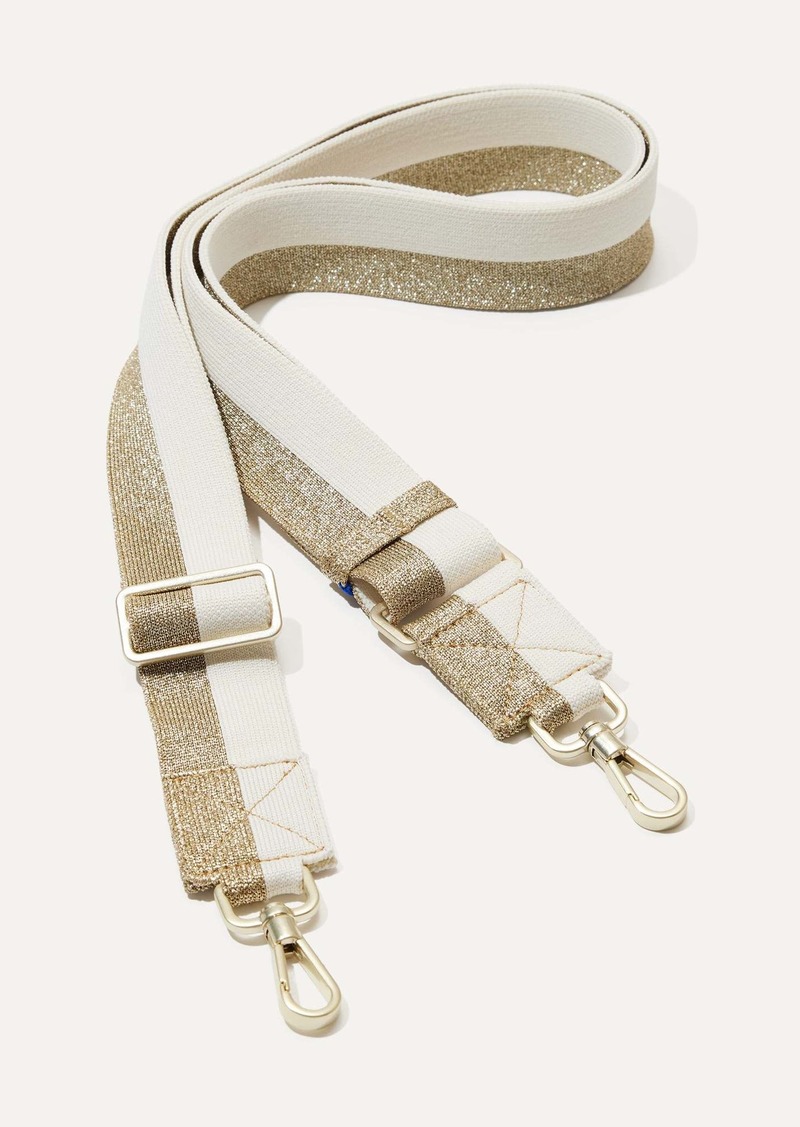 Rothy's Crossbody Bag Strap Gold And White