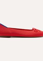 Rothy's Glamour Red Ballet Flat Bow