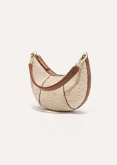 Rothy's Mini Crescent Shoulder Bag Honeybun Boucle