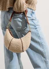 Rothy's Mini Crescent Shoulder Bag Honeybun Boucle