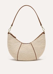 Rothy's Crescent Shoulder Bag Honeybun Boucle