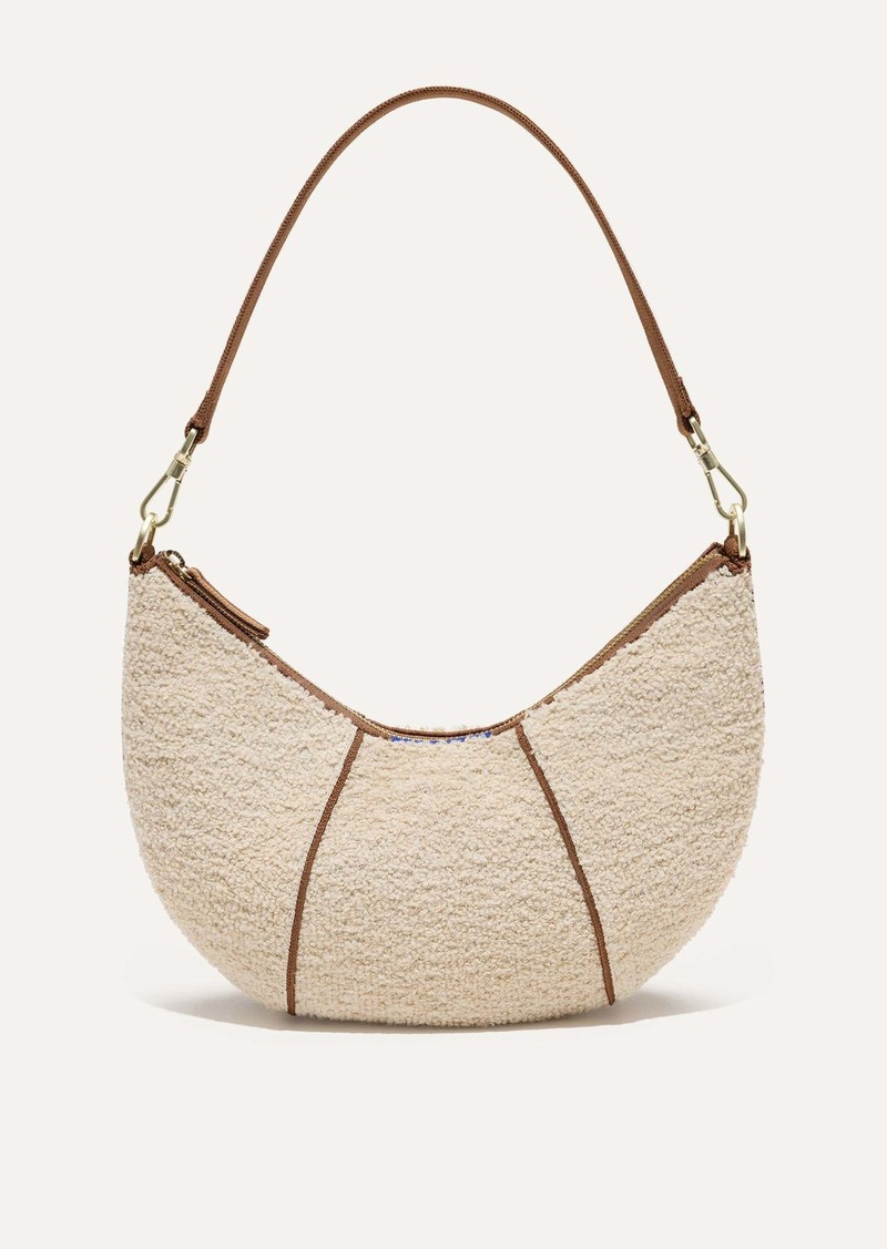 Rothy's Crescent Shoulder Bag Honeybun Boucle