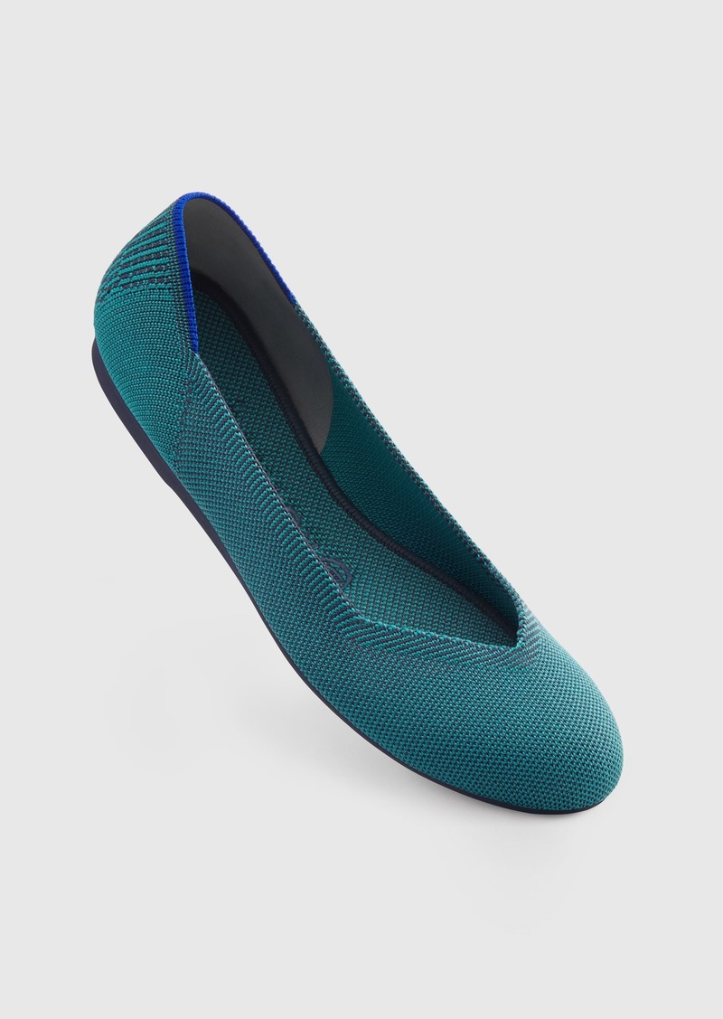 teal flat shoes