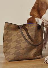 Rothy's The Lightweight Tote Dark Camel Houndstooth