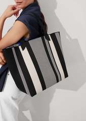 Rothy's The Lightweight Tote Ivory Rugby Stripe