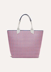 Rothy's The Reversible Lightweight Tote Navy And Pink Checkers