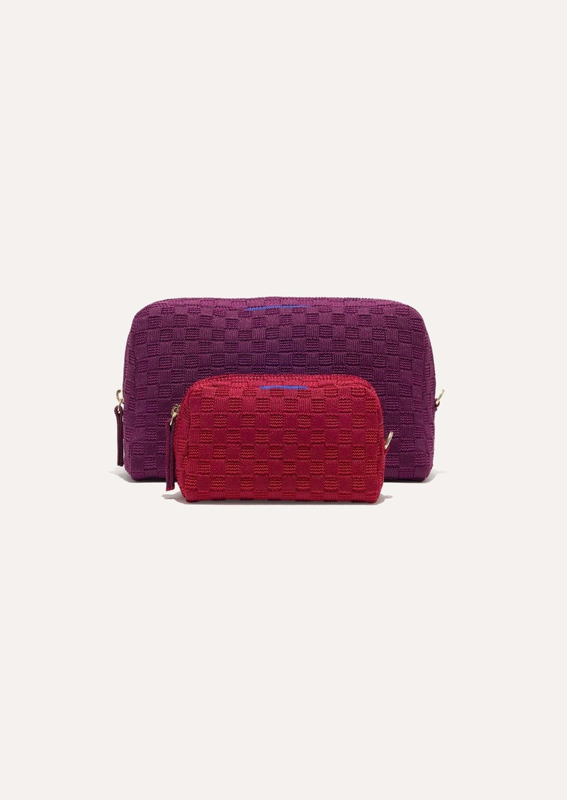 Rothy's The Universal Pouch Set Cranberry Plum