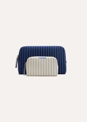 Rothy's The Universal Pouch Set Luxe Blue Pinstripe