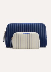 Rothy's The Universal Pouch Set Luxe Blue Pinstripe