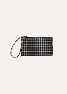 Rothy's Wallet Wristlet Black And Ivory Grid