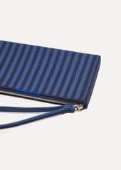 Rothy's Wallet Wristlet Navy Stripe